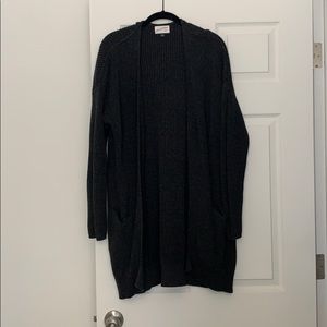 Dark Gray Cardigan Sweater